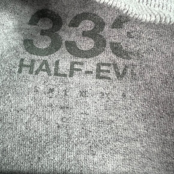 Half Evil 333 Shirt Adult Fits Small Grey Faded Logo Short Sleeve Tee Tag M - Picture 4 of 9
